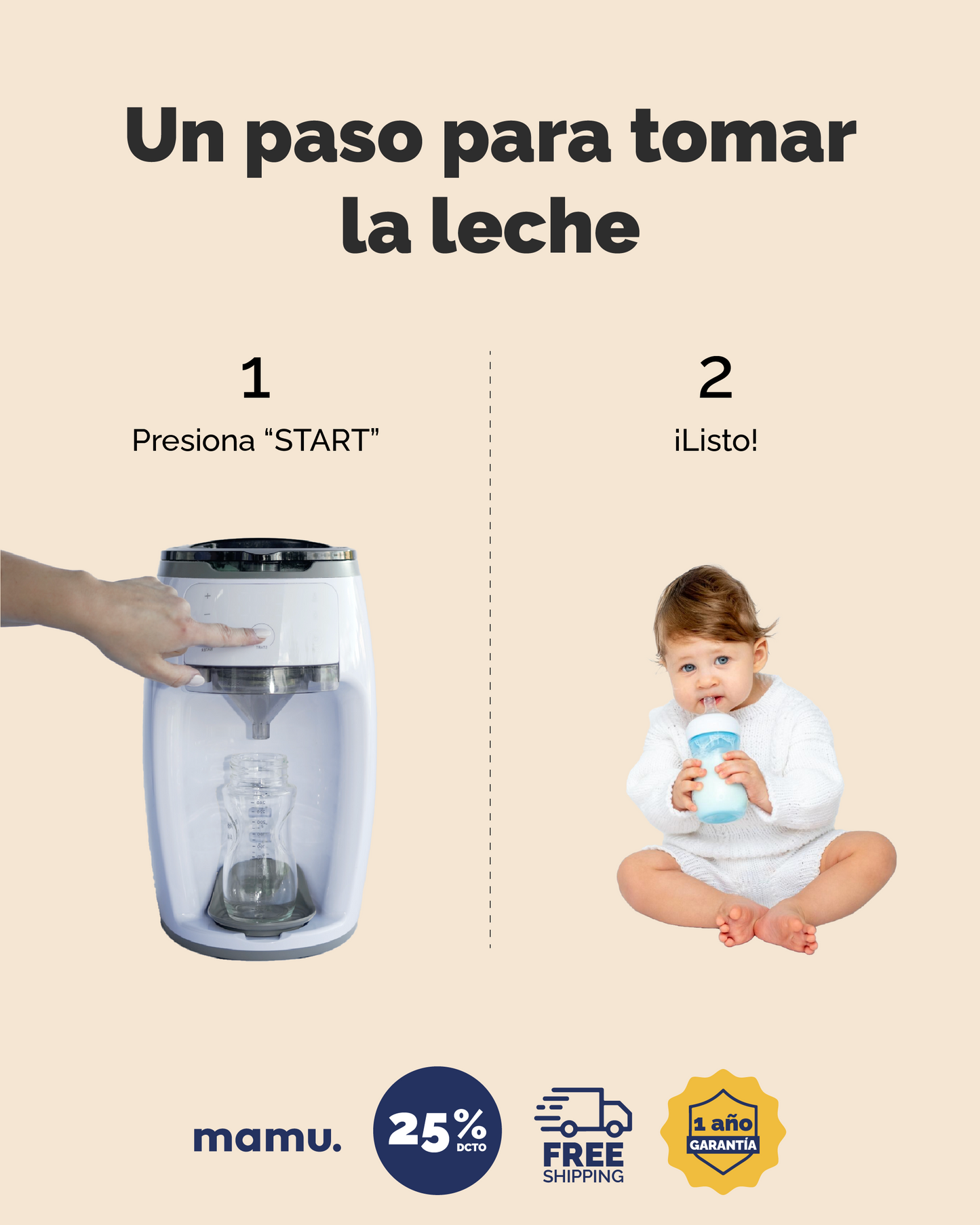 Máquina Dispensadora Inteligente Leche de Fórmula y en Polvo